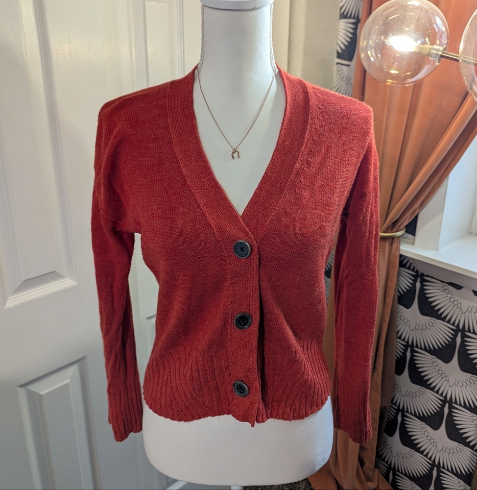 Banana Republic orange crop cardigan